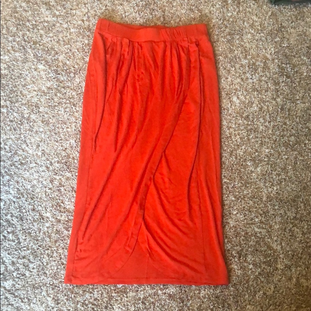 A New Day coral midi skirt